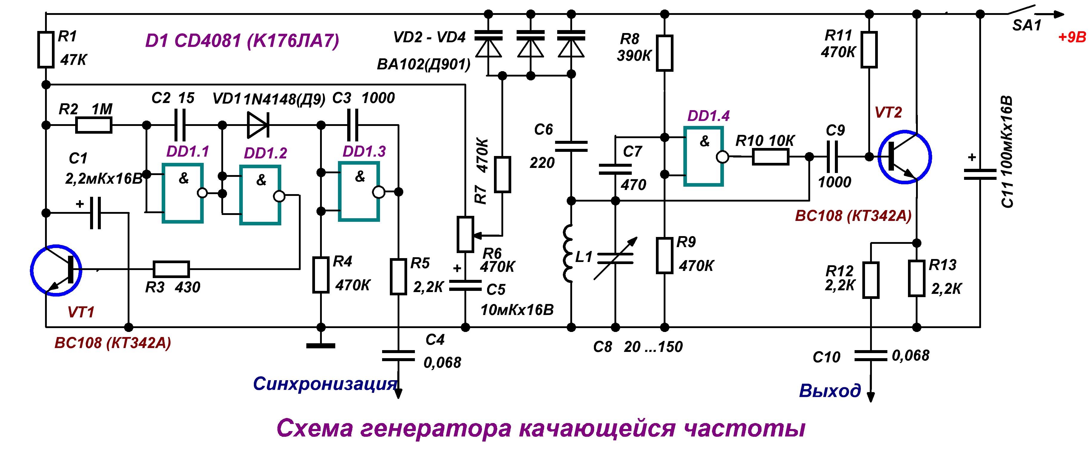 Радиолюбительские схемы гкч