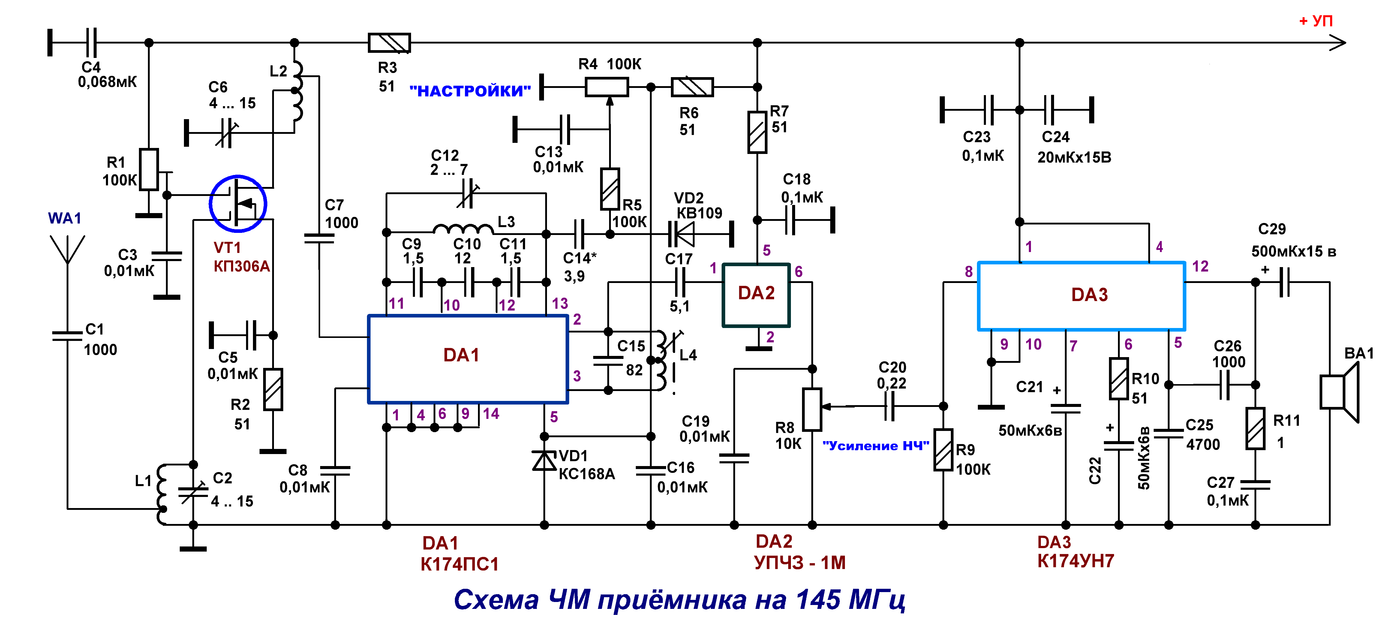 Схема маяка на 145 мгц