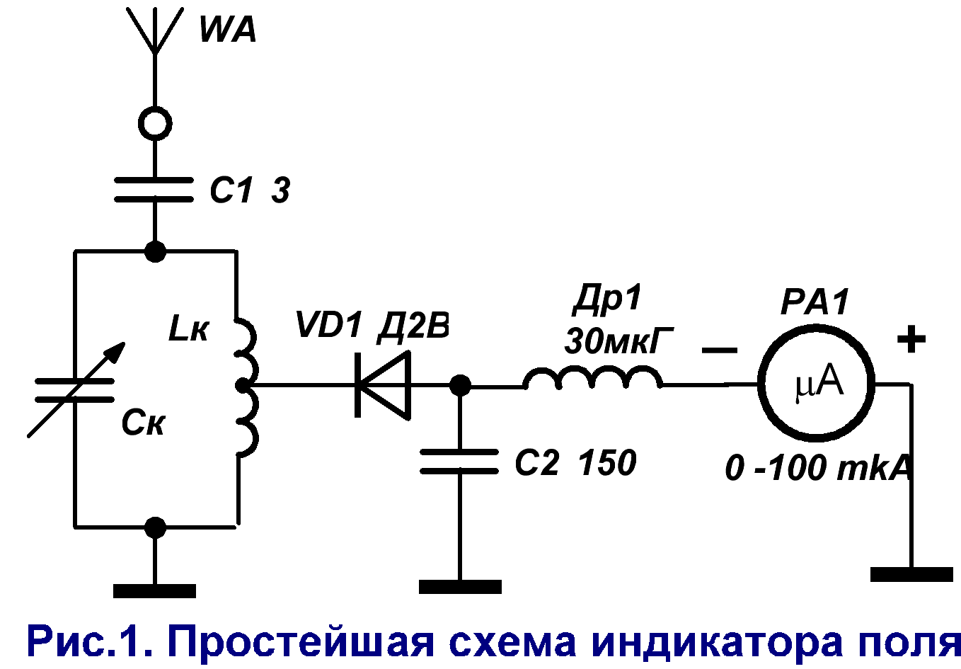 Схема детектор свч излучения